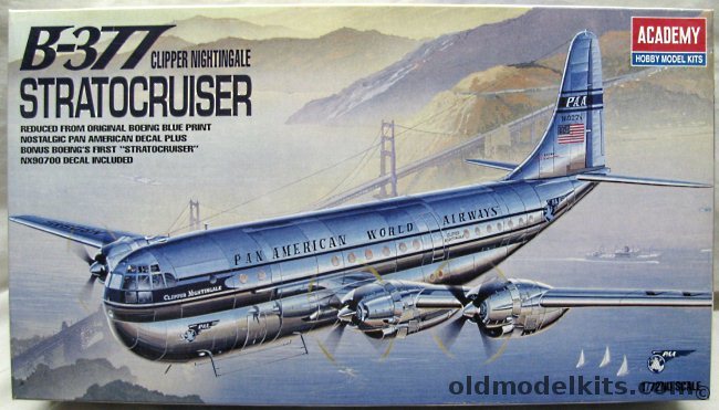 Academy 1/72 Boeing B-377 Stratocruiser Pan Am Clipper Nightingale - Or Prototype, 1603 plastic model kit
